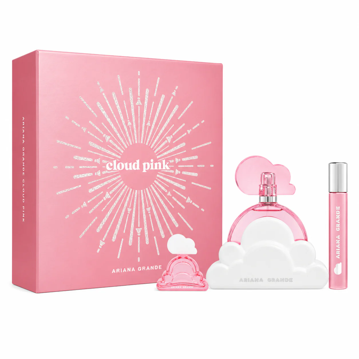 Ariana Grande Cloud Pink 3PCS Gift Set - 100ML EDP Spray + 10ML Travel EDP Spray + 7.5ML Mini (Women)