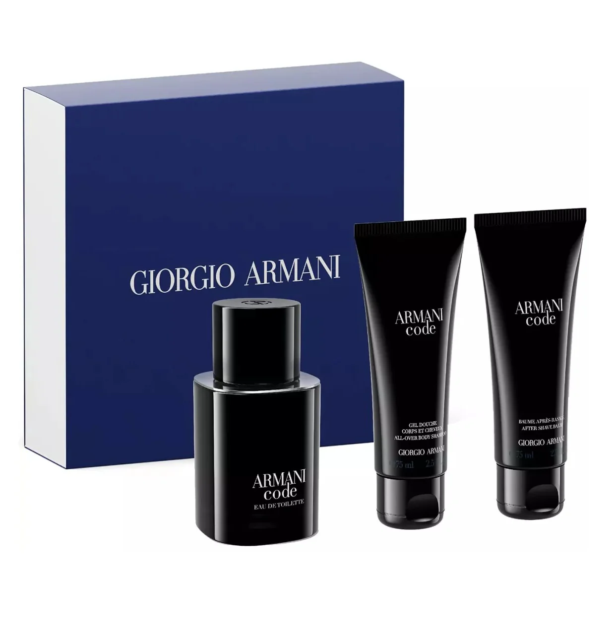 Giorgio Armani Code 3PCS Gift Set - 50ML EDT Spray + 75ML After Shave Balm + 75ML Body Shampoo (Men)