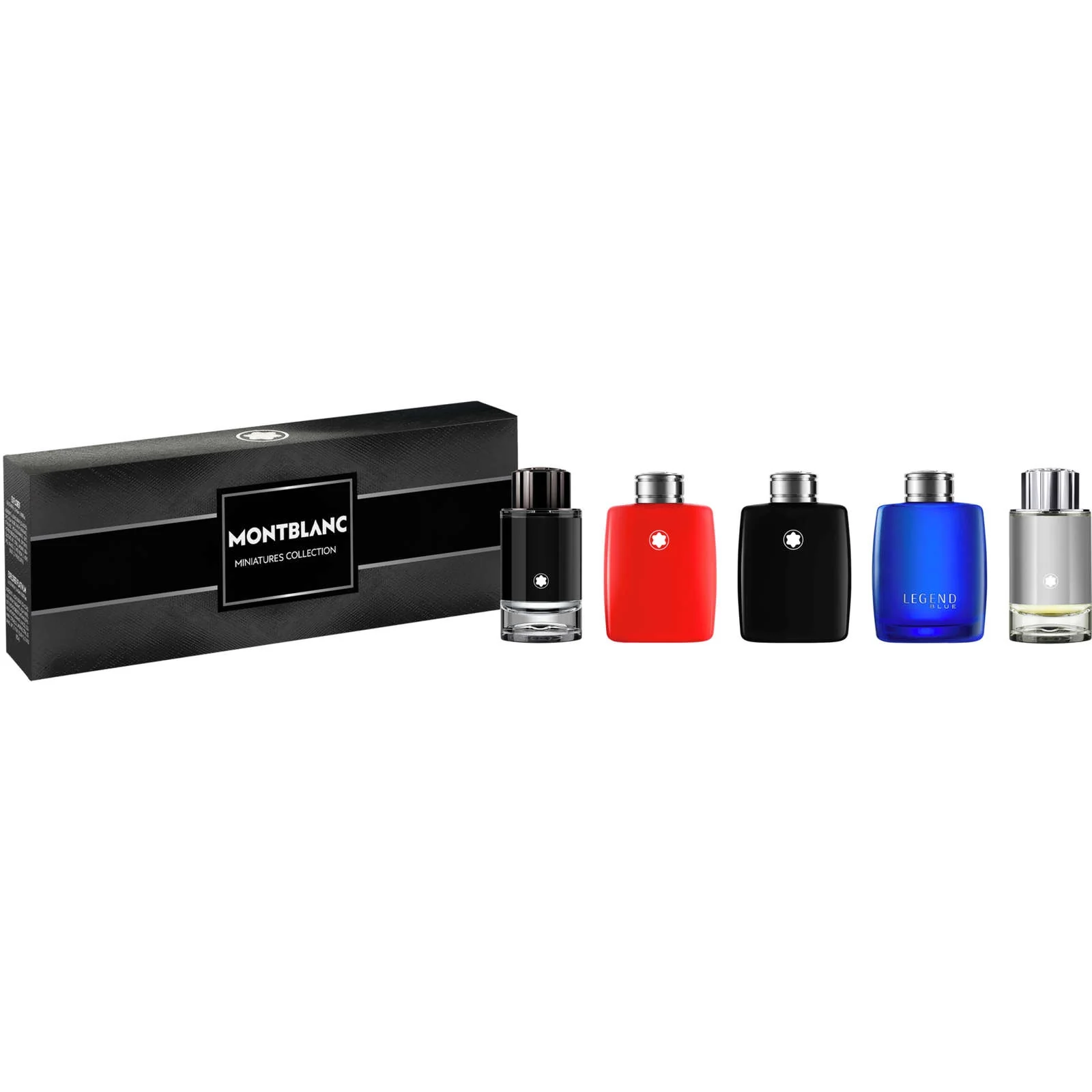 Mont Blanc Miniature Gift Set - (5 X 5ML) Explorer EDP + Legend Red EDP + Legend EDT + Legend Blue EDP + Explorer Platinum EDP (Men)