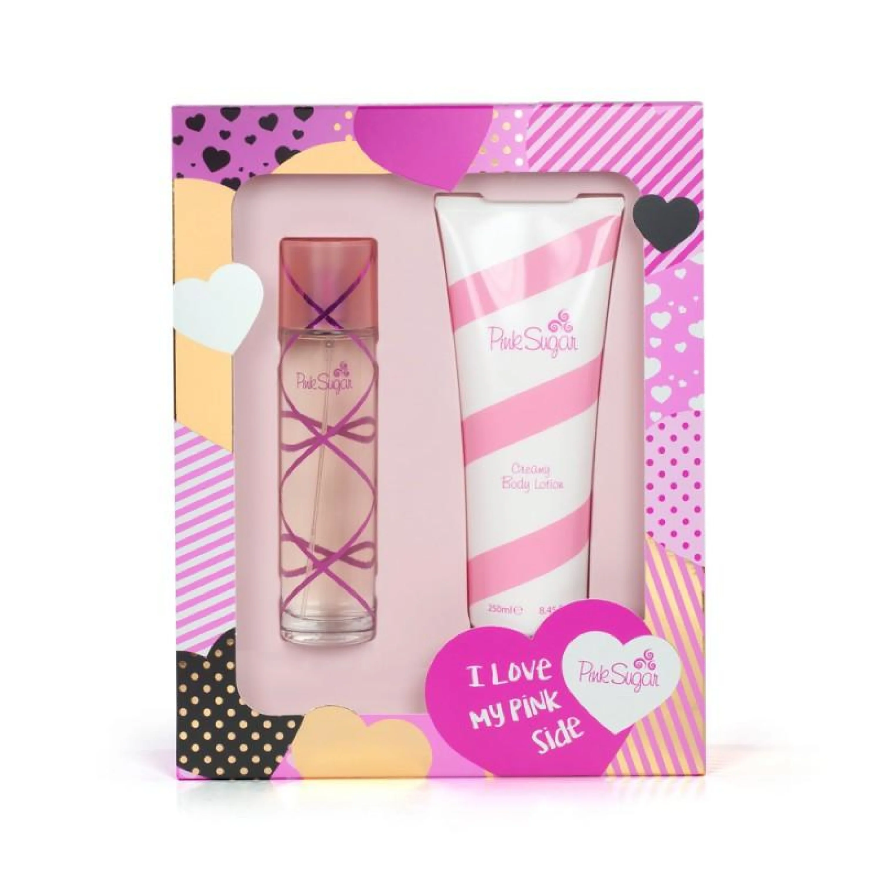 Pink Sugar Gift Set (NO BOX) - 100ML EDT Spray + 250ML Body Lotion (Women)